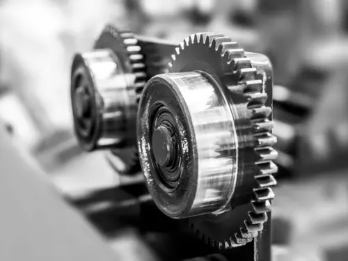 Close-up of a gearbox