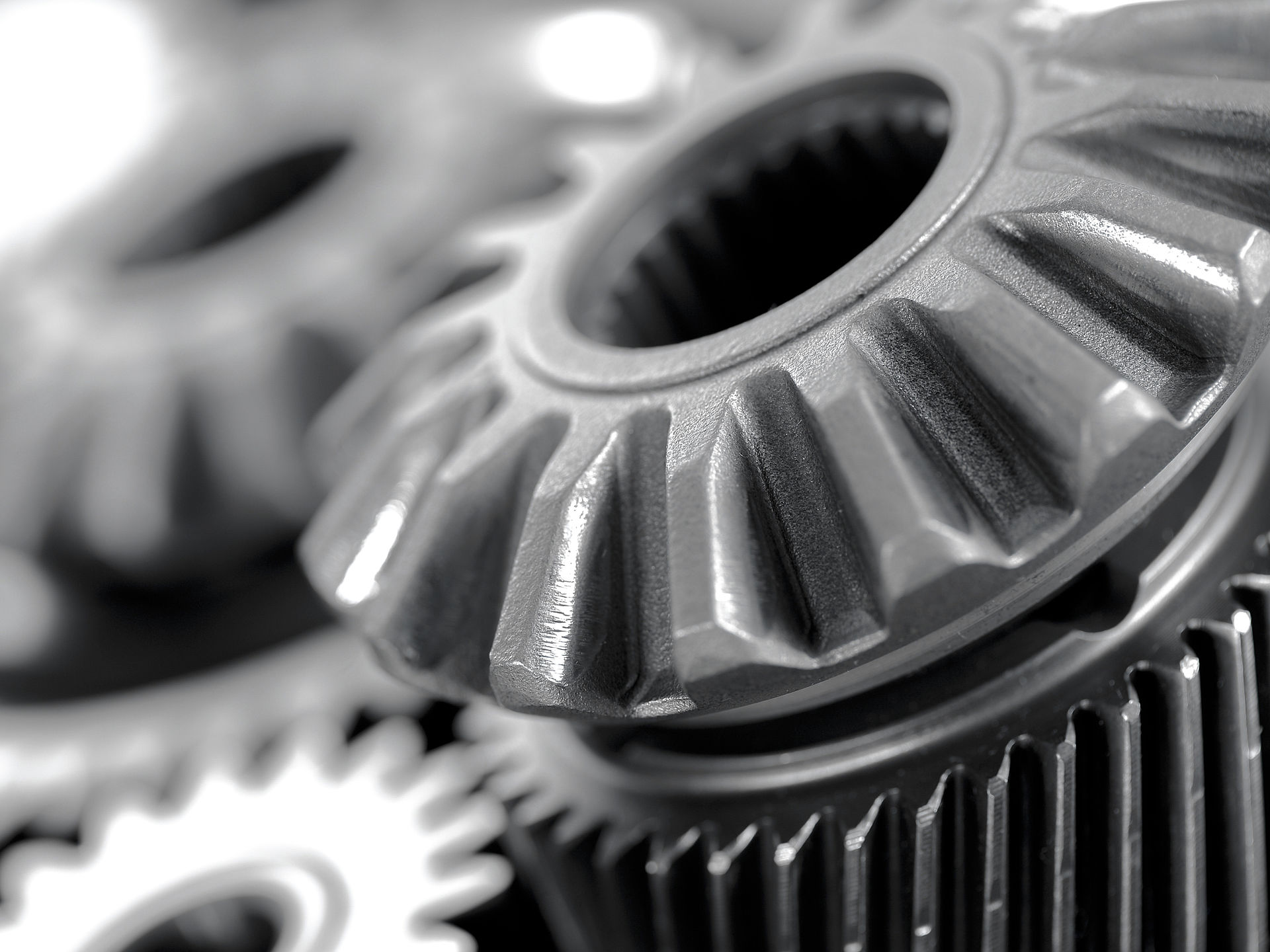 Close-up of a gearwheel